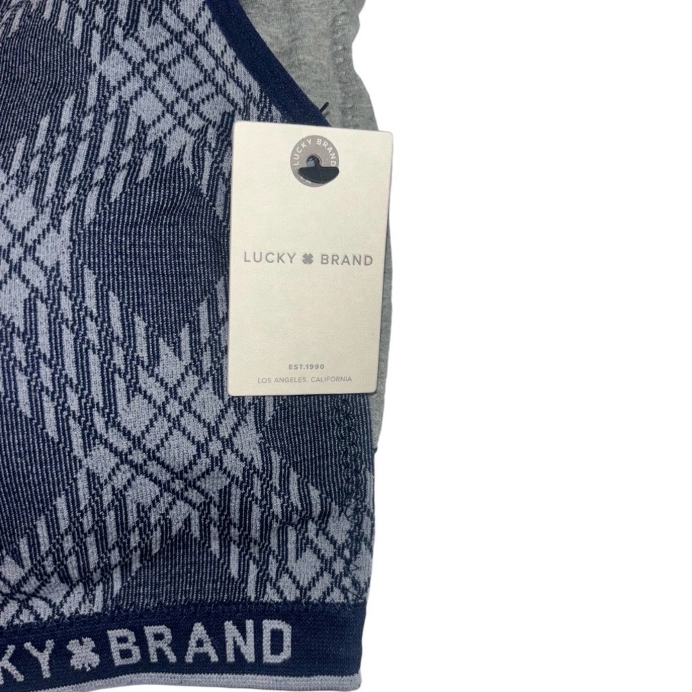 Lucky Brand Bras Seamless Comfort Bras Navy Blue and Gray Size Large Two Pack - Picture 14 of 15